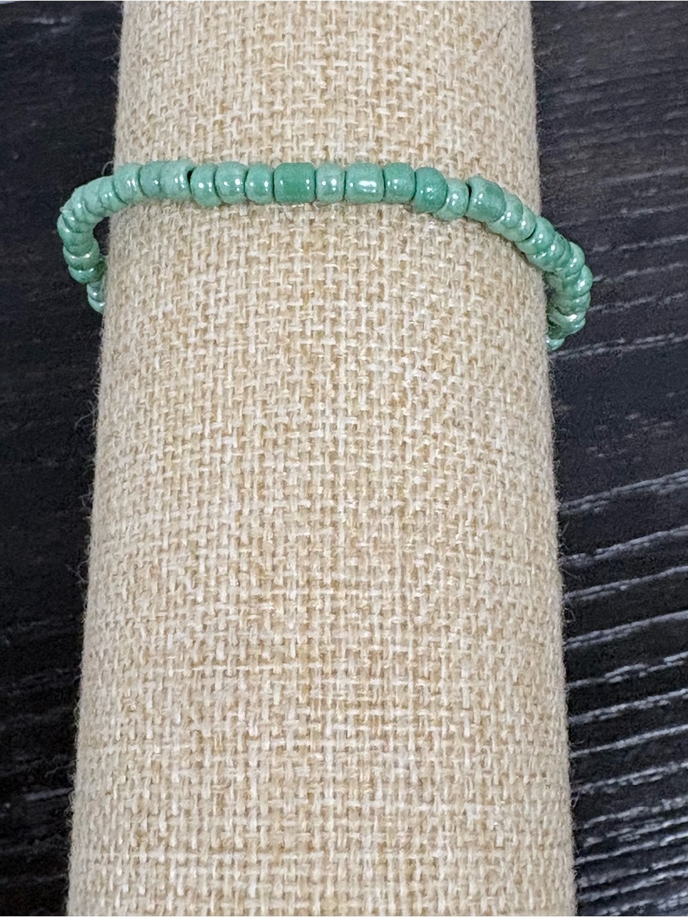 Handcrafted glass seed bead beaded bracelet
